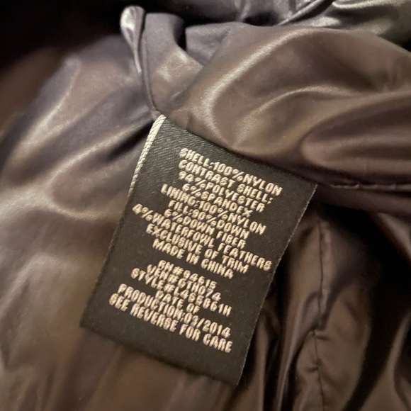 Sam Edelman Black Puffer Jacket with Quilted Design and Stand-Up Collar - Picture 6 of 7